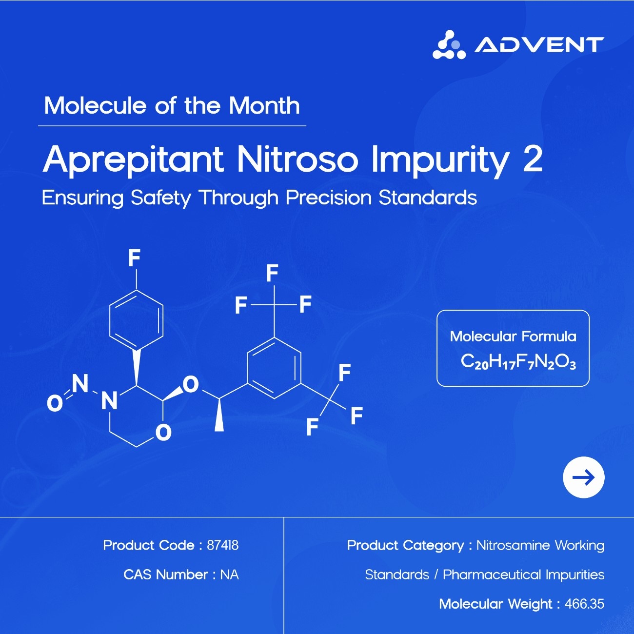 Aprepitant Nitroso Impurity 2: Elevating Regulatory Compliance and Patient Safety in Aprepitant Manufacturing