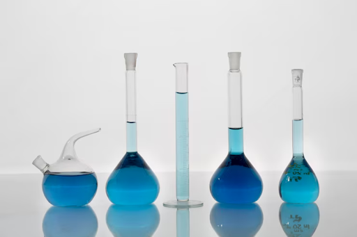 HPLC-grade solvent bottle with label